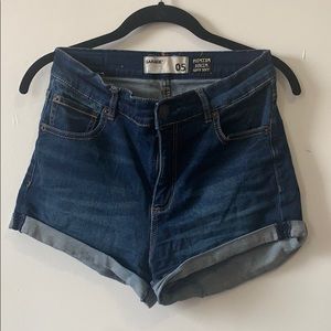 Denim high waisted shorts